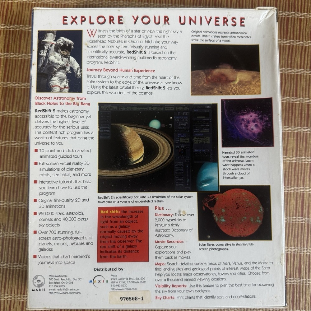 Redshift 2 Explore Your Universe Multimedia Astronomy CD-ROM PC & Mac - SEALED!! - Picture 3 of 9